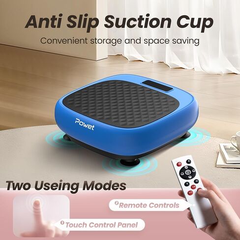 Vibration Plate Exercise Machine, 99 Speed Levels Mini Whole Body Workout Waver Vibration Plate for Lymphatic Drainage with 5 Setting Modes for Shaping, Weight Loss, Toning - Black in Saudi Arabia