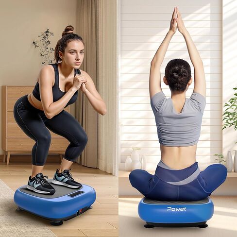 Vibration Plate Exercise Machine, 99 Speed Levels Mini Whole Body Workout Waver Vibration Plate for Lymphatic Drainage with 5 Setting Modes for Shaping, Weight Loss, Toning - Black in Saudi Arabia