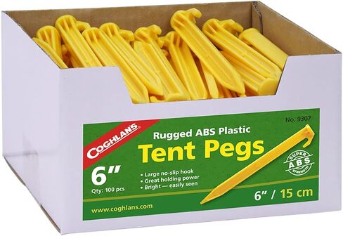 Coghlan's ABS Tent Peg, 12 inches, 6 Pack, Yellow in Saudi Arabia