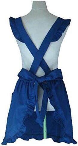 Hyzrz Cute Lovely Cotton Retro Kitchen Cooking Aprons for Women Girls Vintage Baking Apron with Pockets for Mother Gift in Kuwait