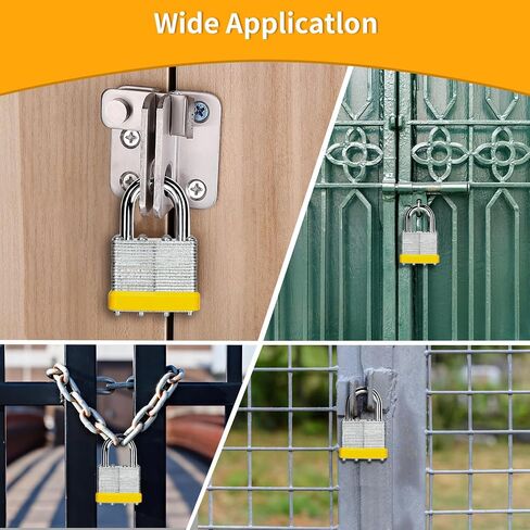 Laminated keyed Padlock (1-9/16", 40mm), keyed Alike Locks,Orange Hoop, Normal Shackle, Pack of 60，Lock for Gym Locker, Luggage, Suitcase, Baggage, Toolbox, Case in Saudi Arabia