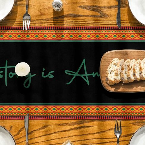 Artoid Mode African Map Black History Month Table Runner, Juneteenth Freedom Pride Kitchen Dining Table Decoration for Home Party Decor 13 x 72 Inch in Saudi Arabia