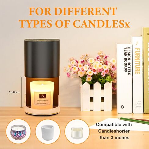 Candle Warmer Lamp with Timer, Electric Black Candle Warmer Lamp for Bedroom Decor, Dimmable Candle Light Warmer,House Warming Gifts New Home, Christmas Gifts for Women,Wax Melt Warmer for Jar Candles in Saudi Arabia