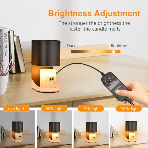 Candle Warmer Lamp with Timer, Electric Black Candle Warmer Lamp for Bedroom Decor, Dimmable Candle Light Warmer,House Warming Gifts New Home, Christmas Gifts for Women,Wax Melt Warmer for Jar Candles in Saudi Arabia