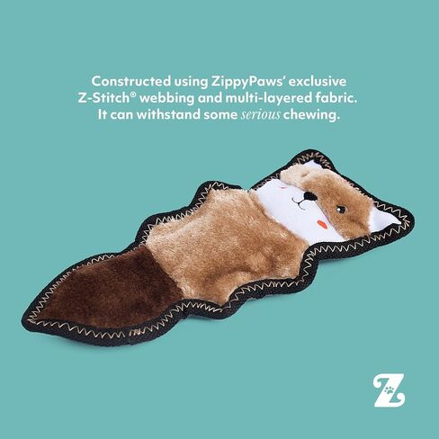 ZippyPaws ZP880 Z Stitch Skinny Peltz Fox Squeak Toy in Saudi Arabia
