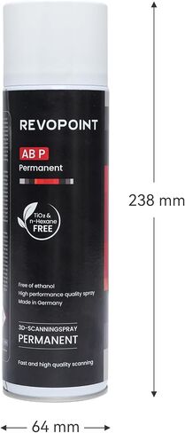 Revopoint 3D Scanning Spray for 3D Scanners, for Reflective, Transparent, Black or Highly Textured Surfaces, No Cleaning Needed, Sublimation, 500ml, AB-6 in Saudi Arabia