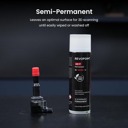 Revopoint 3D Scanning Spray for 3D Scanners, for Reflective, Transparent, Black or Highly Textured Surfaces, No Cleaning Needed, Sublimation, 500ml, AB-6 in Saudi Arabia