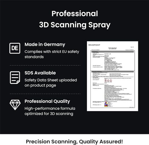 Revopoint 3D Scanning Spray for 3D Scanners, for Reflective, Transparent, Black or Highly Textured Surfaces, No Cleaning Needed, Sublimation, 500ml, AB-6 in Saudi Arabia