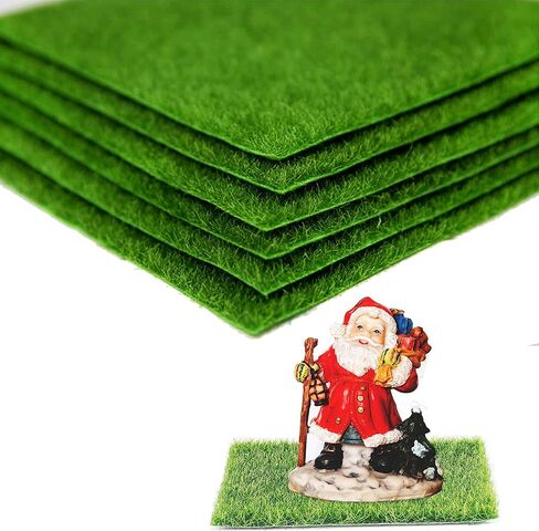 مجموعة كايواي 28 قطعة من عشب الحديقة الاصطناعي وصخور الطحالب الاصطناعية، 5.9 × 5.9 بوصة، 12 قطعة من العشب الاصطناعي الخيالي و15 قطعة من كرات الطحالب الخضراء، مقص زهور للديكور، حدائق الجنية in Kuwait