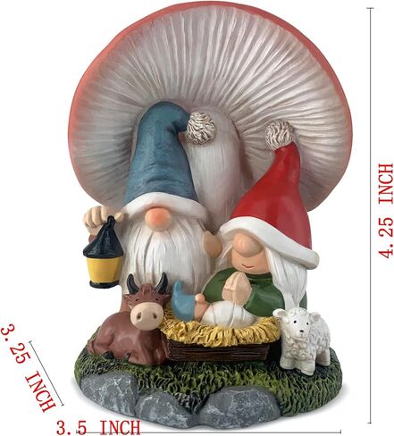 Hodao Christmas Family Gnomes Decorations Handmade Mushroom Scandinavian Gnomes Ornaments Xmas Decor Christmas Gnomes Figurines Decor Christmas Home Table Decorations Gifts in Kuwait