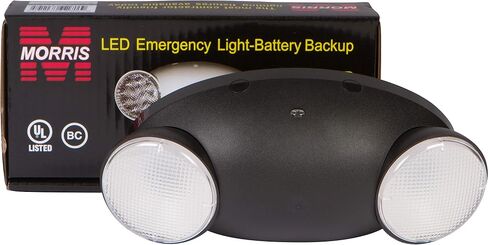Morris Products Micro LED Emergency Light – White, High Output, Remote Capable - 76 Lumens - Energy Saving Emergency Lighting Unit – Compact Design – Thermoplastic Housing - Rechargeable, (73114) in Saudi Arabia
