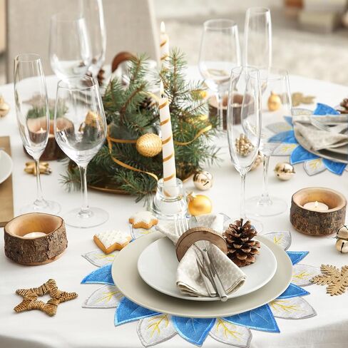 6 Pcs Fall Embroidered Placemats Maple Leaves Placemats Thanksgiving Table Placemats Leaf Placemats Fall Decorations for Home Dinning Kitchen Autumn Harvest Decorations (Maple Style, 11 x 17 Inch) in Saudi Arabia