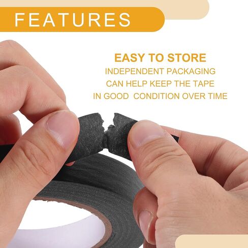 1 Pc 0.8 Inches x 54.7 Yards Universal Painters Tape - DIY Car Auto Paint for Masking Tape No Residue - Crepe Paper Black in Saudi Arabia