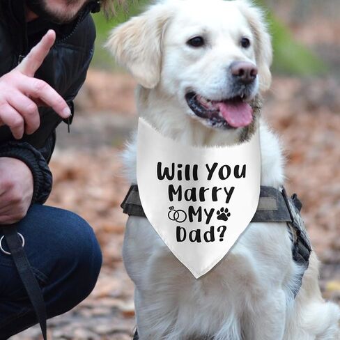 My Mom Said Yes Wedding Engagement Valentine's Dog Bandana Pet Scarf Bibs Accessories for Dog Wedding Bandana Gift for Dog Lover Wedding Photo Props Accessories in Saudi Arabia
