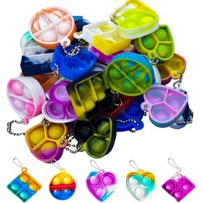 200pcs 2.5in, Pop Bubble Fidget Sensory Toys, Pop Toy Bulk for Party Favor, Classroom Student Prizes Easter Basket Goodie Bag Stuffers Christmas Valentine Gift for Kid