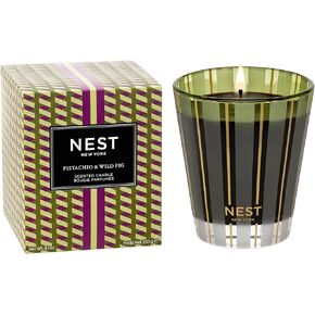 شمعة كلاسيكية معطرة من NEST New York، بالفستق والتين البري - 8.1 أونصة - وقت احتراق يصل إلى 60 ساعة - وعاء زجاجي قابل لإعادة الاستخدام