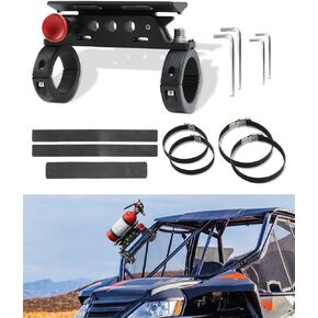 UTV Fire Extinguisher Mount, Adjustable 1.75'' to 2'' Roll Bar Quick Release Fire Extinguisher Mount Fit for ATV UTV Polaris RZR SXS Ranger Camper Jeep Can-Am