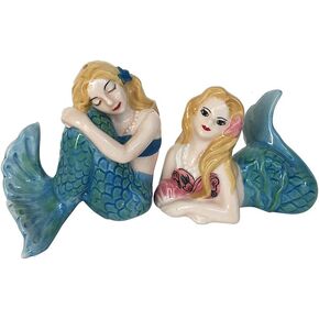 طقم ملح وفلفل حورية البحر من سيراميك بلو سكاي، متوسط، متعدد in Kuwait