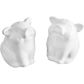 CTW Home Collection Ceramic Piglet Salt and Pepper Shakers, Set of 2, 3-inch Height, Kitchen Accessories
