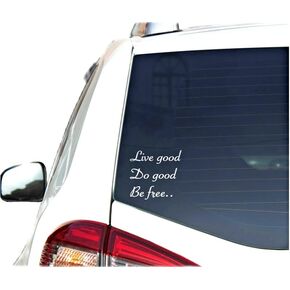 Live Good Stickers Decals for Cars Trucks Laptops Inspirational Motivational Positive Happy Quote Sayings (2 Pack), White