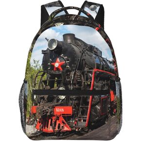 Monster Vintage Pattern Truck Backpack For School Laptop Bags Bookbag Big Casual Daypack For Student Girls Boys Kids Teens Travel Sports Work