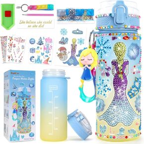 PERRYHOME Decorate Your Own Mermaid Water Bottle Kits for Girls, Mermaid Toys for Girls Age 4-10 Painting Crafts Kit, Fun Arts Kits 6-12 Year Old Toddler Girls Birthday Christmas Gifts Toys
