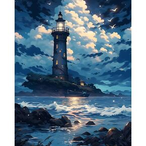 DOMROM Landscape Paint by Numbers Kit for Adults, Bridge Paint by Numbers, DIY Oil Painting Art Set for Beginner on Canvas, Easy Paint by Numbers Kit for Adults Art Crafts Decor 16x20inch
