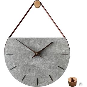 Rustic Wall Clock Silent Non-Ticking, Frameless Art Wall Clocks Farmhouse Wall Décor，Unique-Design Handmade Clocks Decorative for Home Living Room Kitchen Office, Battery Operated