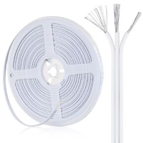 RGBZONE 10M 22AWG 3 Pin LED Light Strip Cable Cord, Extension Cable Line Wire for WS2812b WS2811 Dream Color LED Strip Lights, PVC Plastic Flexible(White)