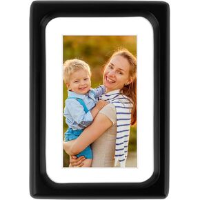 Golden State Art 11x14 Picture Frames - Walnut Solid Wood with Glass, Rounded Corner 11 x 14 Picture Frame Matted to 8x10 Photos - Wall or Tabletop Decor Display