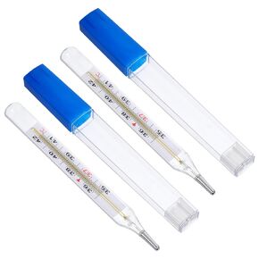 MAGICLULU 1Pc Glass Oral Temperature Adult Free Clinic Armpit Fast Reading Fever Indicator(Single Scale)…
