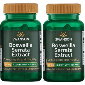 Swanson Boswellia Serrata Extract 125 Milligrams 60 Veg Capsules