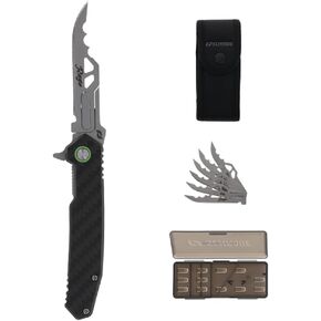 Schrade Delta Class Phantom Enrage 7 with Replaceable Blade Functionality, Carbon Fiber Handle for Outdoor Survival and Hunting