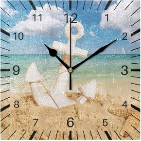 10 Inch Decor Wall Clock Water Lilies by Claude Monet Oil Paintings Flowers 7.87 Inch Square Numeral Clock Silent Non Ticking for Home Office School