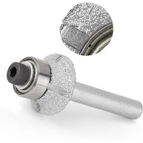 ILOVETOOL Radius Head 3mm Shank 1/4 inch Diamond BRAZED Profile Wheel Router Bit Bullnose
