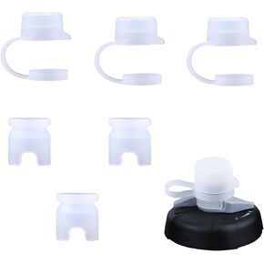 3pcs Mud Caps for Bottles, Transparent Bike Bottle Cap Top with 3 Single Spouts BPA Free Bike Water Bottle Mud Cap for Podium Peak Fitness Bottles Bike Bottle Cap Top