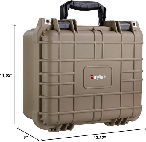 حافظة مسدس صلبة تكتيكية من Eylar مقاومة للماء والصدمات مع رغوة معتمدة من إدارة أمن المواصلات الأمريكية مقاس 13.37 بوصة و11.62 بوصة و6 بوصة in Kuwait