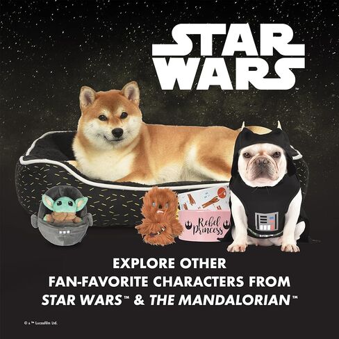 GROGU 3piece Multipack Dog Toys, Cradle Plush, Flattie, and Rope Ring Dog Toys | Small Star Wars Plush Toys Fabric Plush Dog Toy, Squeaky Star Wars Plush Toys for All Dogs in Saudi Arabia