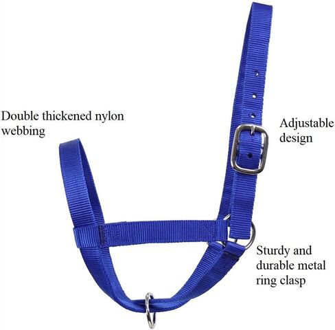 Cow Halter,Adjustable Calf Reins,Equestrian Products Horse Cage Cover Horse Headstall Cow Cage Cover Cow Headstall Horse Traction Rope Tie Down Strap Adjustable Nylon Bolt Rope for Foals Donkeys Goats in Saudi Arabia