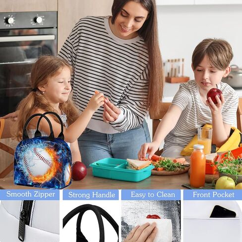 3Pcs Baseball Backpacks for Boys Girls, Kids Backpack with Lunch Bag Pencil Case, 17 Inch Backpack Set Large Capacity Bookbag School Bag for Teen Elementary Middle High School in Saudi Arabia