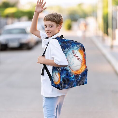 3Pcs Baseball Backpacks for Boys Girls, Kids Backpack with Lunch Bag Pencil Case, 17 Inch Backpack Set Large Capacity Bookbag School Bag for Teen Elementary Middle High School in Saudi Arabia