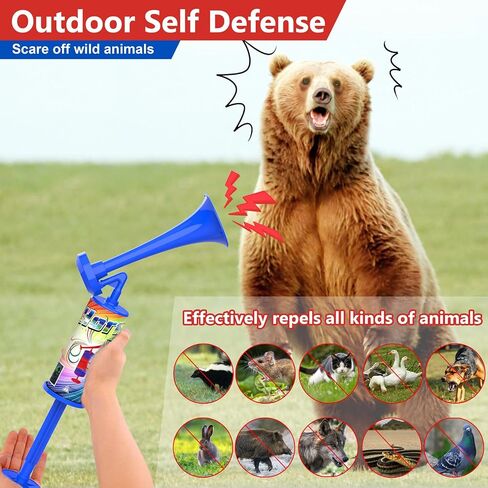Handheld Air Horn, Super Loud Noisemakers Bear Horn Self Defense Reusable Air Pump Horns Sports and Marine Signal Safety Alarm Horn for Boating, Sports Events, Graduation, Birthday Parties in Saudi Arabia