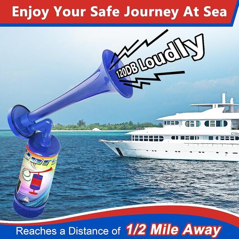 Handheld Air Horn, Super Loud Noisemakers Bear Horn Self Defense Reusable Air Pump Horns Sports and Marine Signal Safety Alarm Horn for Boating, Sports Events, Graduation, Birthday Parties in Saudi Arabia