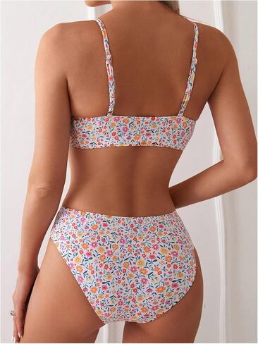 SOLY HUX Bathing Suit for Women Floral Print Bikini Sets Two Piece Swimsuit in Saudi Arabia