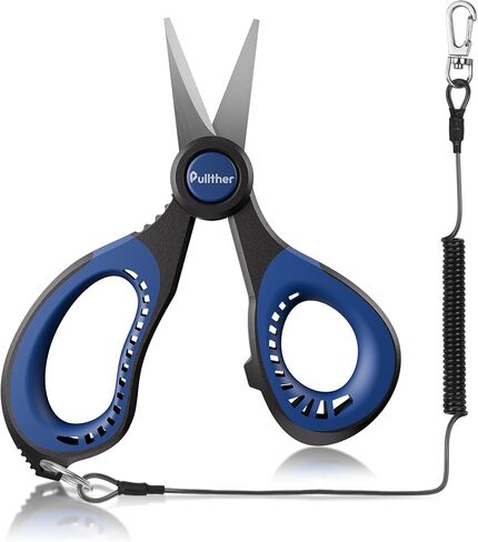 5.66" Fishing Scissors,Super Sharp Braided Line Cutter,Fishing Scissors Saltwater,Lncludes Lanyard,Multifunction Fishing Line Clippers for Freshwater and Saltwater Use. in Saudi Arabia
