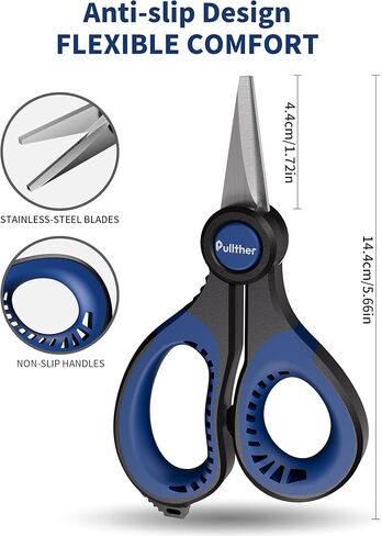 5.66" Fishing Scissors,Super Sharp Braided Line Cutter,Fishing Scissors Saltwater,Lncludes Lanyard,Multifunction Fishing Line Clippers for Freshwater and Saltwater Use. in Saudi Arabia