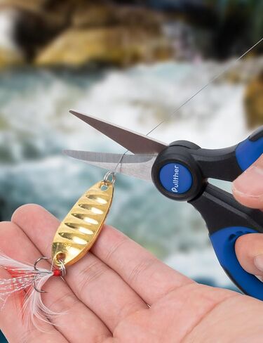 5.66" Fishing Scissors,Super Sharp Braided Line Cutter,Fishing Scissors Saltwater,Lncludes Lanyard,Multifunction Fishing Line Clippers for Freshwater and Saltwater Use. in Saudi Arabia