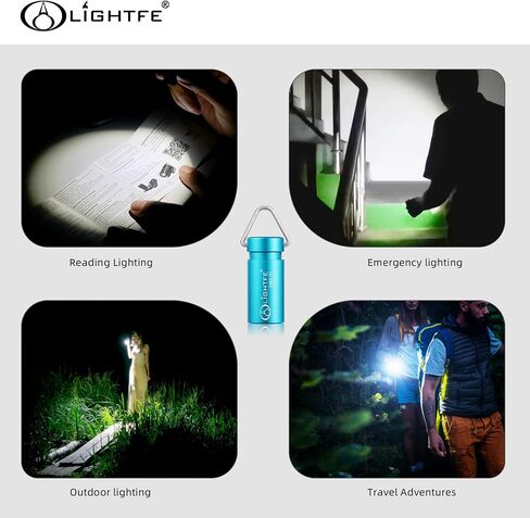 LIGHTFE MINI01 keychain flashlight mini keychain light is light, small, and bright (Mini01 black) in Saudi Arabia