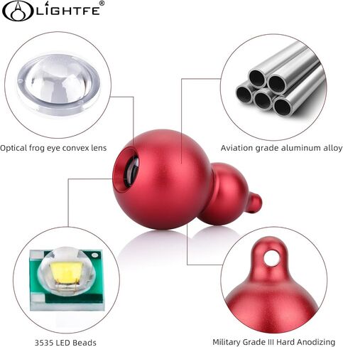 LIGHTFE MINI01 keychain flashlight mini keychain light is light, small, and bright (Mini01 black) in Saudi Arabia