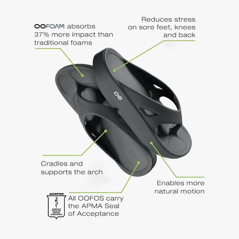 OOriginal Sport Unisex Slide Sandals - Lightweight Recovery Footwear Reduces Stress on Feet, Joints & Back Machine Washable (Cosmic Grey, US Footwear Size System, Adult, Women, Numeric, Medium, 9) in Saudi Arabia